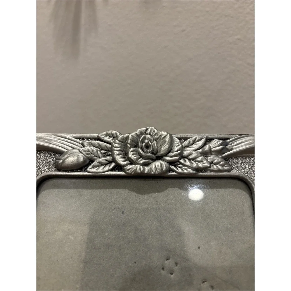 Towle‎ Picture Frame Silversmiths Signature Collection Silver Roses Ribbon 5x7